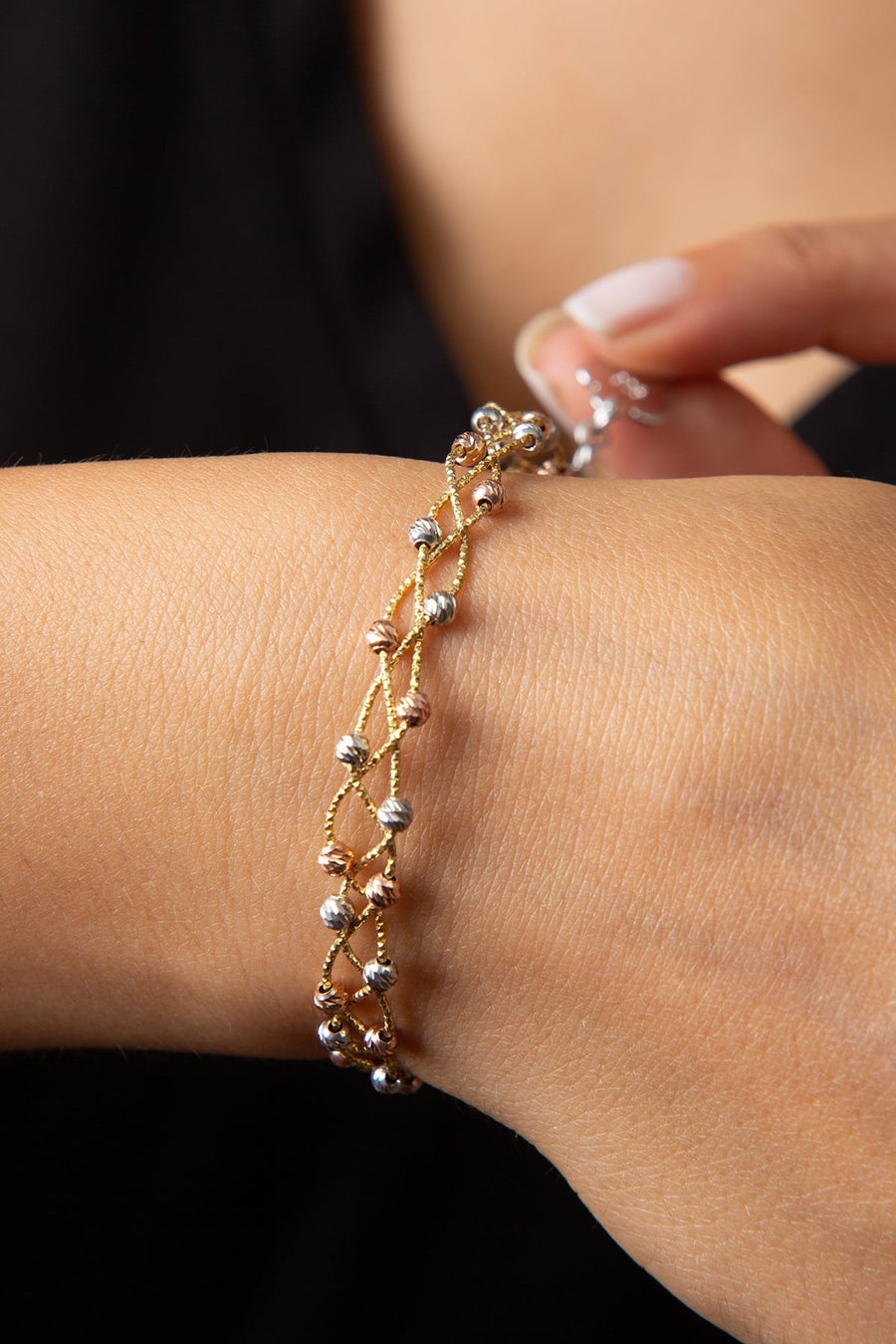 Women's Doric Cluster 925 Sterling Silver Bracelet