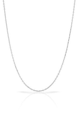 Women's Rhodium-Plated Force Chain Necklace in 925 Sterling Silver