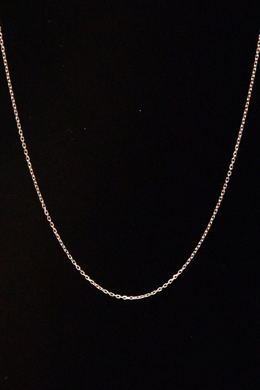 Women's Rose Gold Plated Curb Chain 925 Sterling Silver Necklace