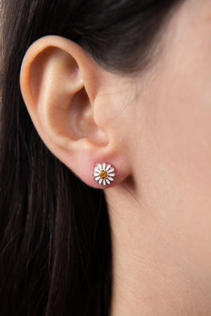 Women's 925 Sterling Silver Daisy Earrings