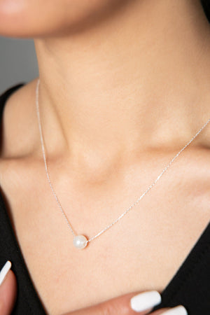 Women's Pearl Model 925 Sterling Silver Necklace