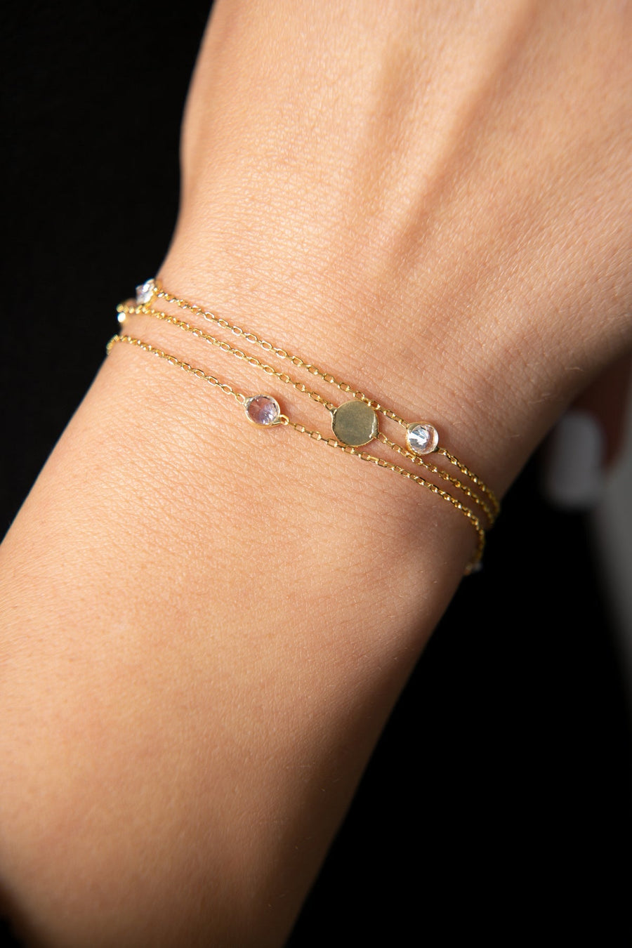 Women's 925 Sterling Silver Plated Bracelet with Stone Detail