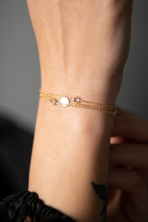 Women's 925 Sterling Silver Plated Bracelet with Stone Detail