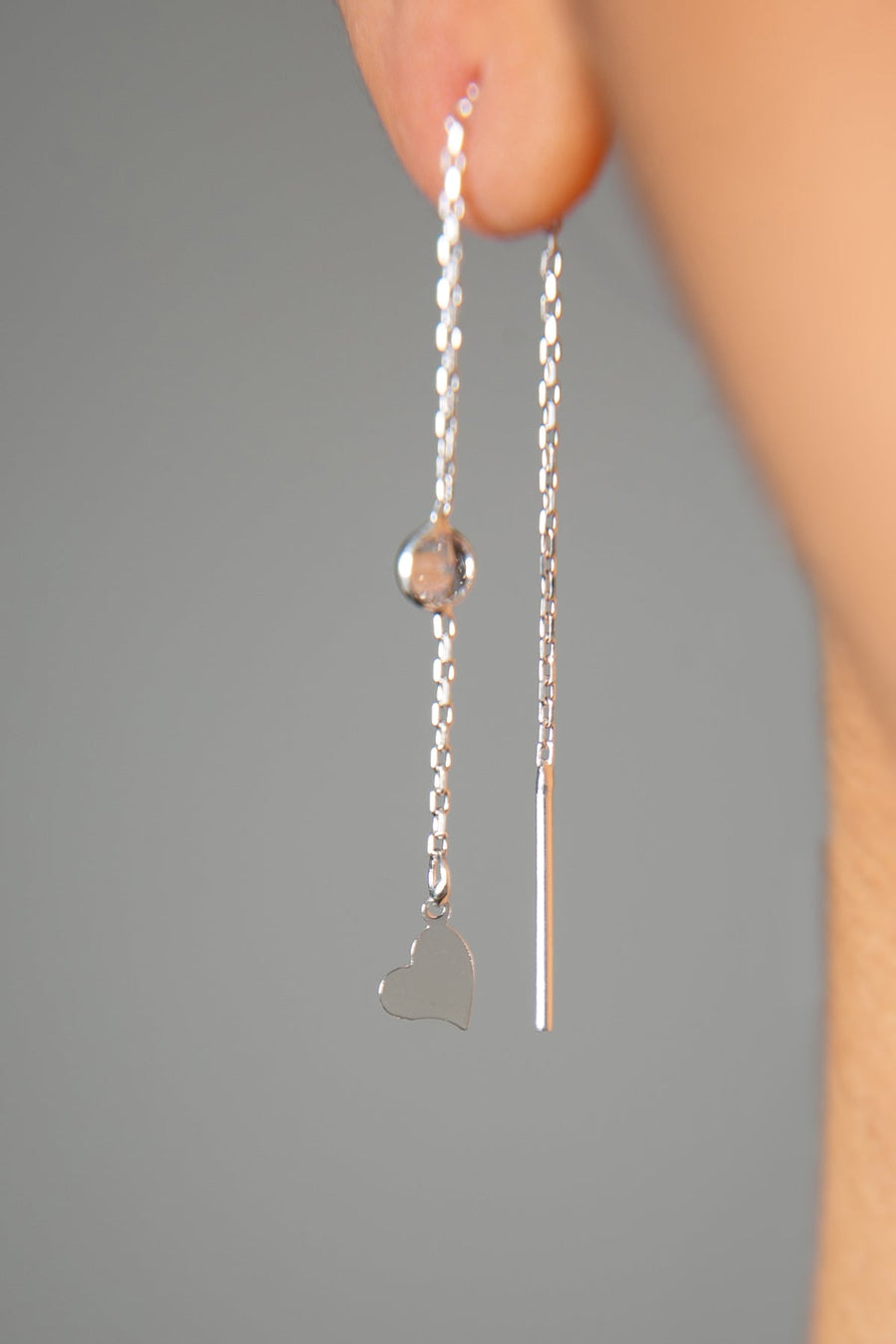 Women's 925 Sterling Silver Heart Earrings