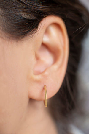 Women's Gold-Plated Hoop 925 Sterling Silver Earrings