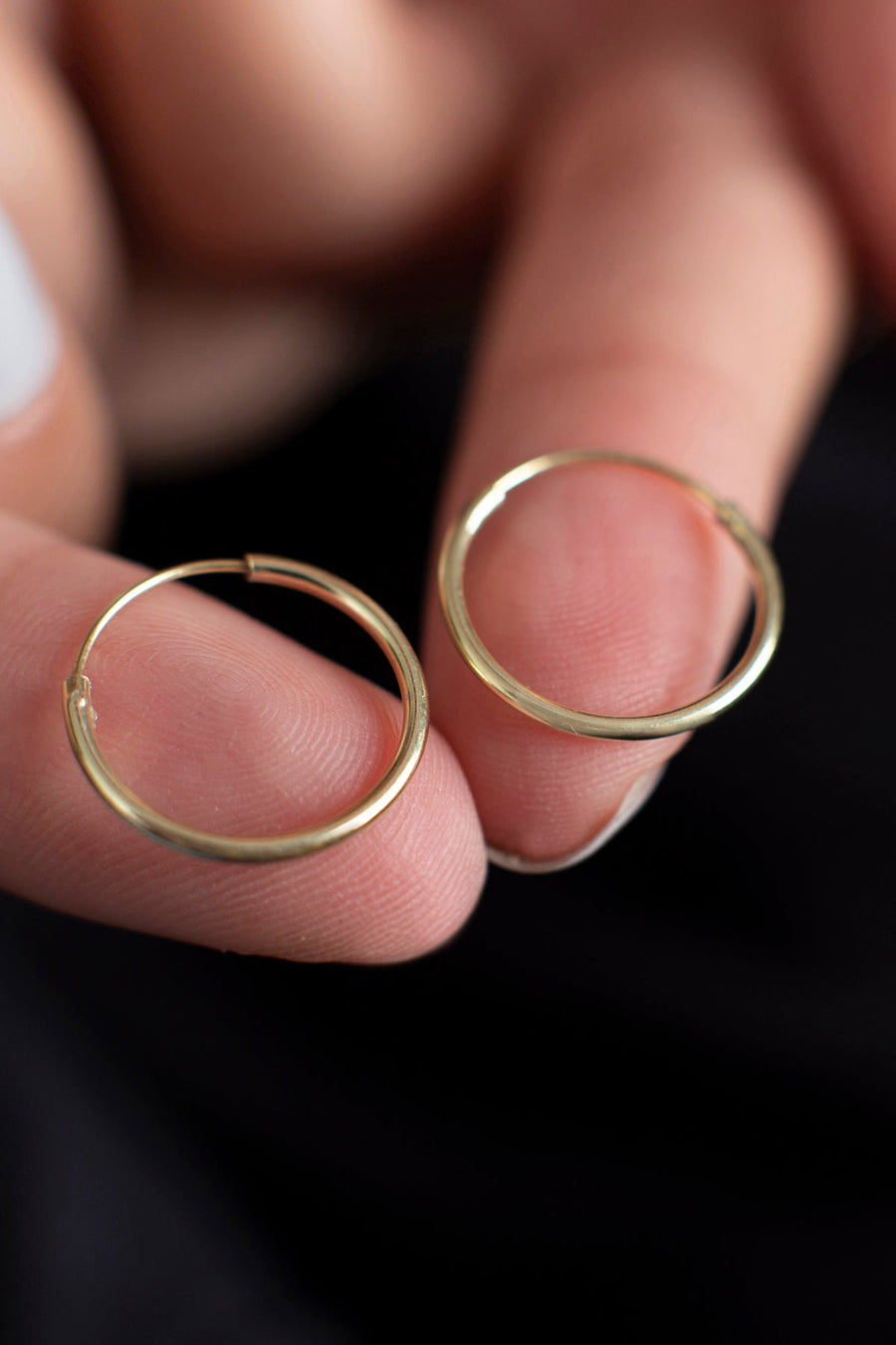 Women's Gold-Plated Hoop 925 Sterling Silver Earrings