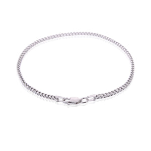 Sterling Silver Mens Bracelets - AG-925 Men’s Sterling Silver Franco Chain Type Bracelet