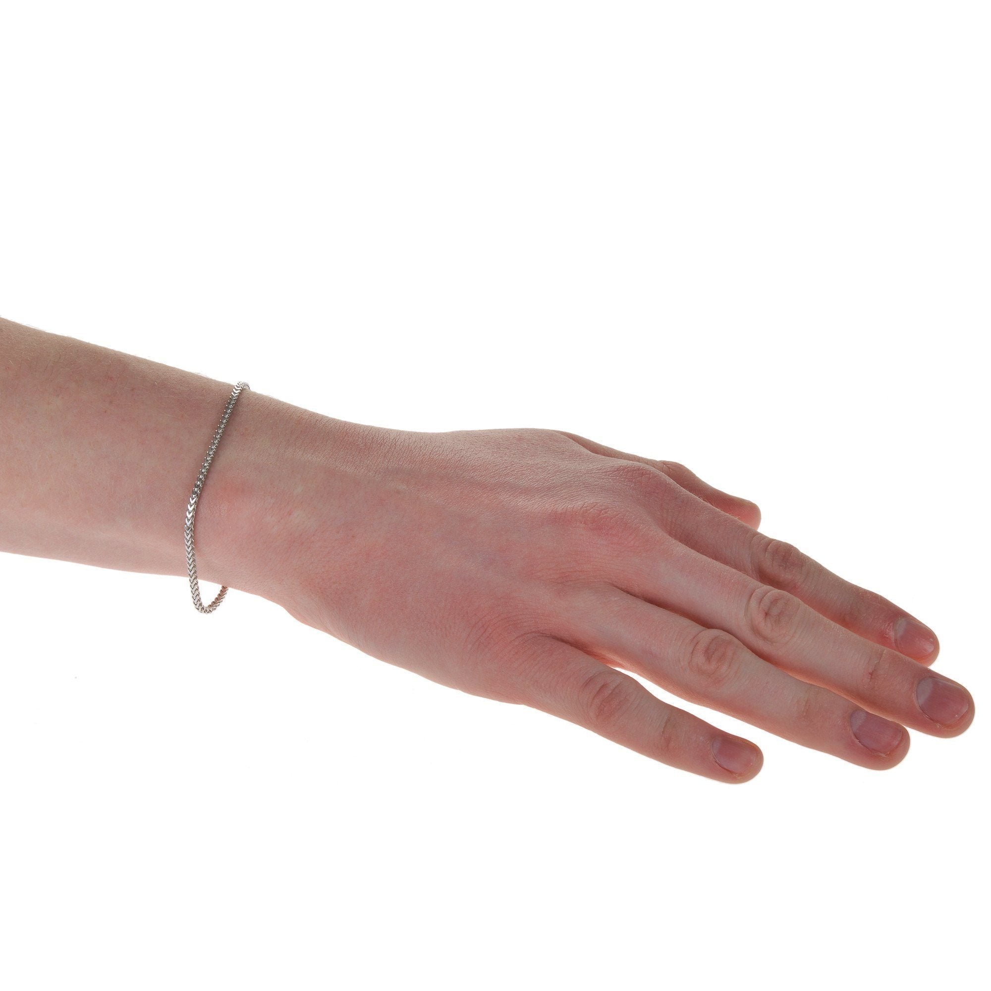 Sterling Silver Mens Bracelets - AG-925 Men’s Sterling Silver Franco Chain Type Bracelet