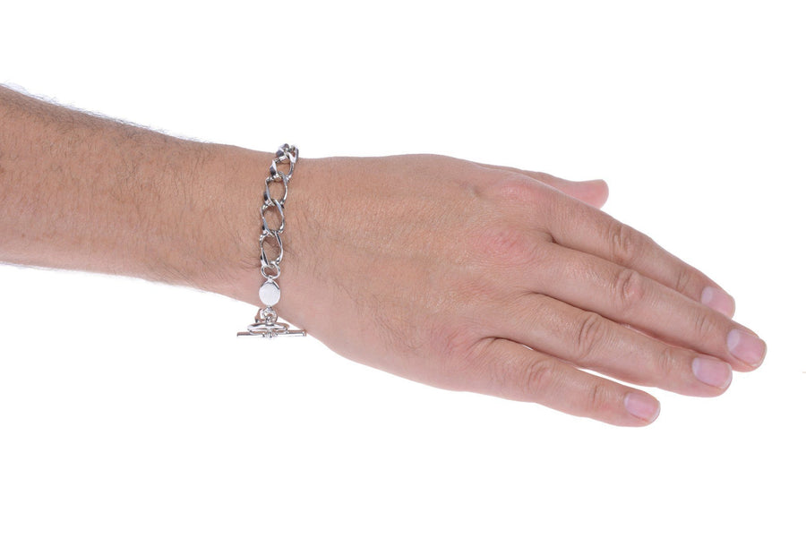Sterling Silver Mens Bracelets - Sterling Silver Chunky Chain Bracelet
