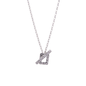 Sterling Silver Mens Necklaces - Think Positive Chain Rhodium Plated